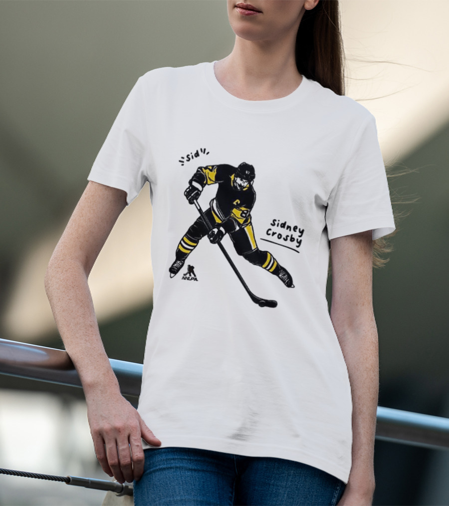 Sidney Crosby Pittsburgh Penguins Hockey Sid Cartoon Player T-Shirt