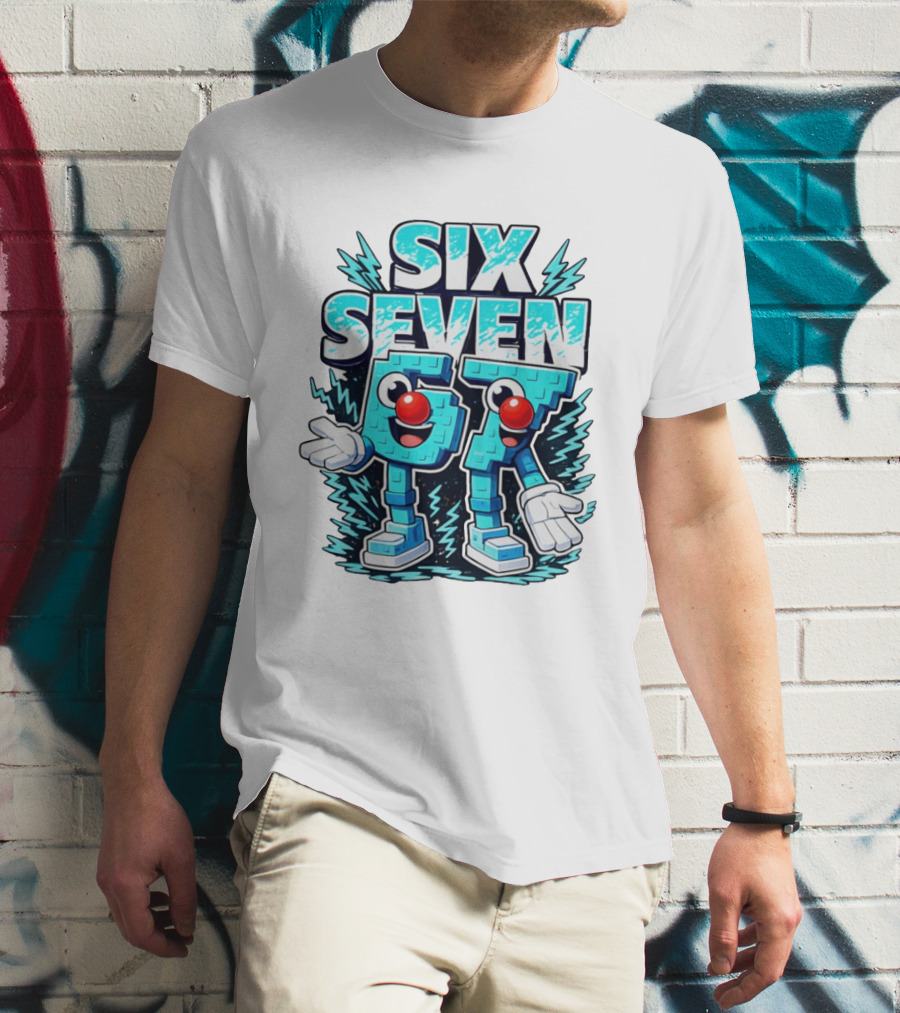 Six Seven 67 Red Nose Characters With Excited Expressions T-Shirt
