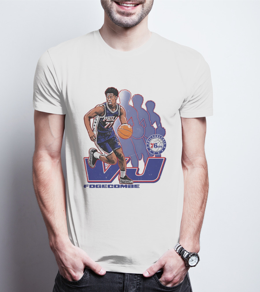 Philadelphia 76ers VJ Edgecombe Basketball Action T-Shirt