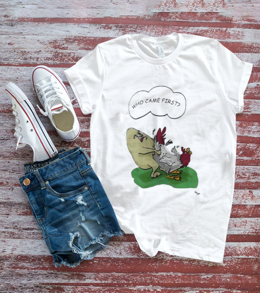 Who Came First Pete Townshend Chicken Humor T-Shirt