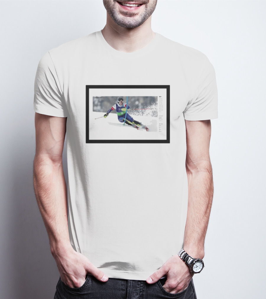 Winter Olympics 2026 Alpine Skiing Women's Team Combined Slalom Action T-Shirt