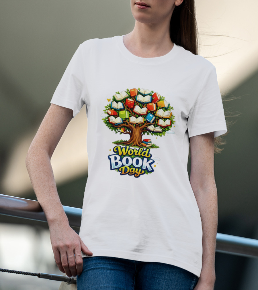 World Book Day Tree Of Knowledge With Books T-Shirt