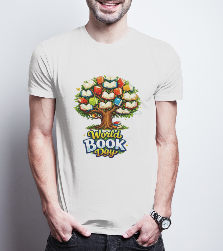 World Book Day Tree Of Knowledge With Books T-Shirt