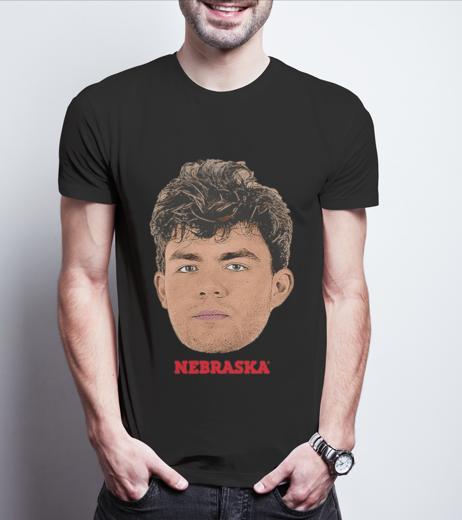 Henry Burt Nebraska Cornhuskers Big Head Face Cutout T-Shirt