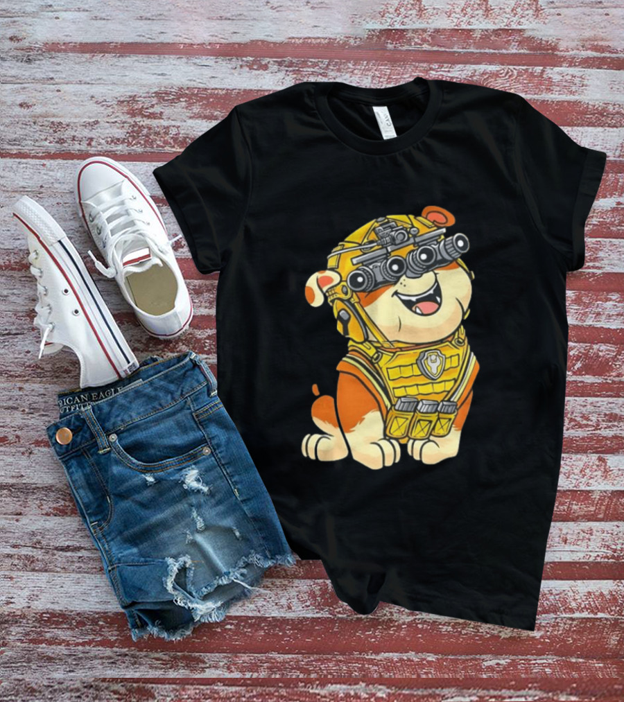 Rubble Construction Paw Patrol Dog Night Vision Goggles T-Shirt
