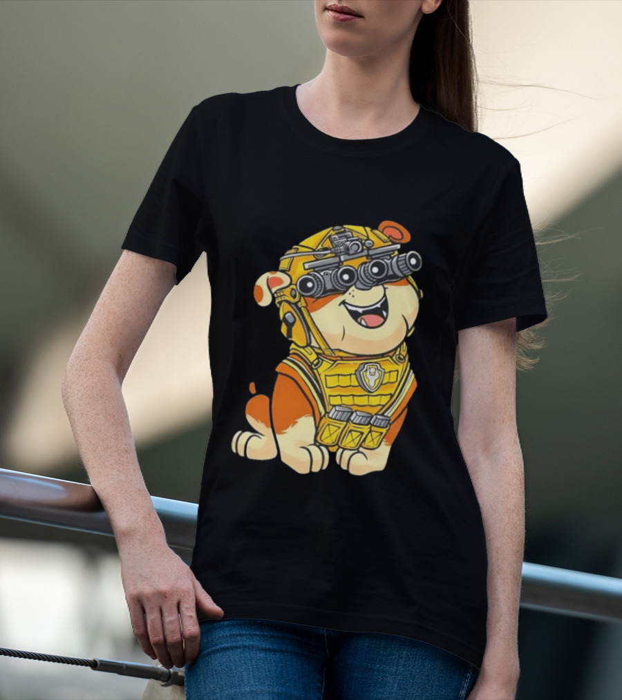 Rubble Construction Paw Patrol Dog Night Vision Goggles T-Shirt