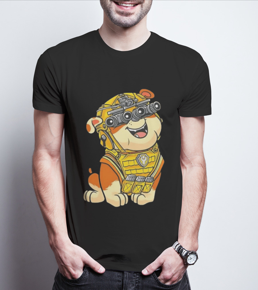 Rubble Construction Paw Patrol Dog Night Vision Goggles T-Shirt