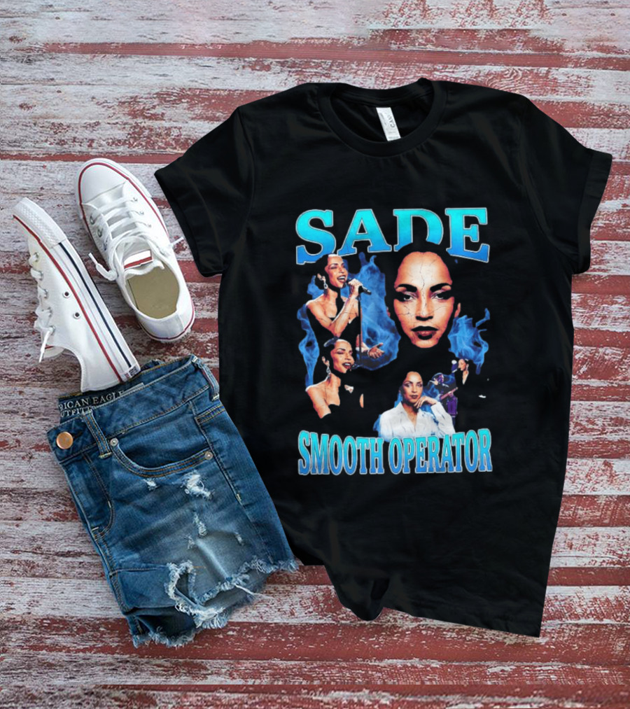 Sade Smooth Operator 90's Iconic Style Retro Music Collage T-Shirt