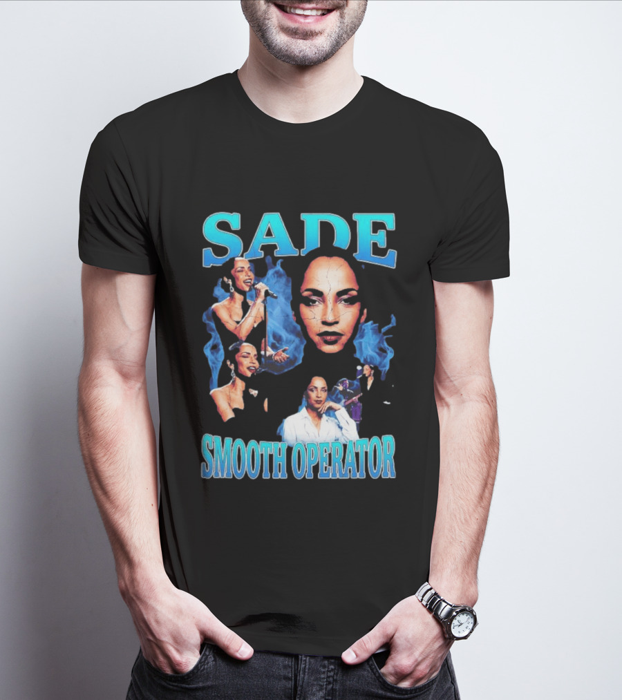 Sade Smooth Operator 90's Iconic Style Retro Music Collage T-Shirt