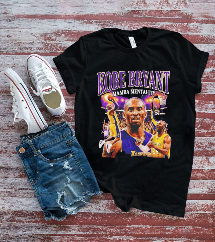 Kobe Bryant Mamba Mentality Los Angeles Lakers NBA 24 T-Shirt