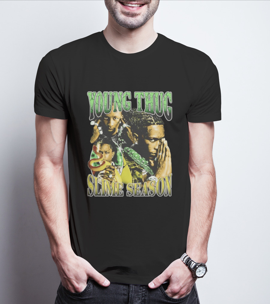Young Thug Slime Season 90s Nostalgia Graphic Collage T-Shirt