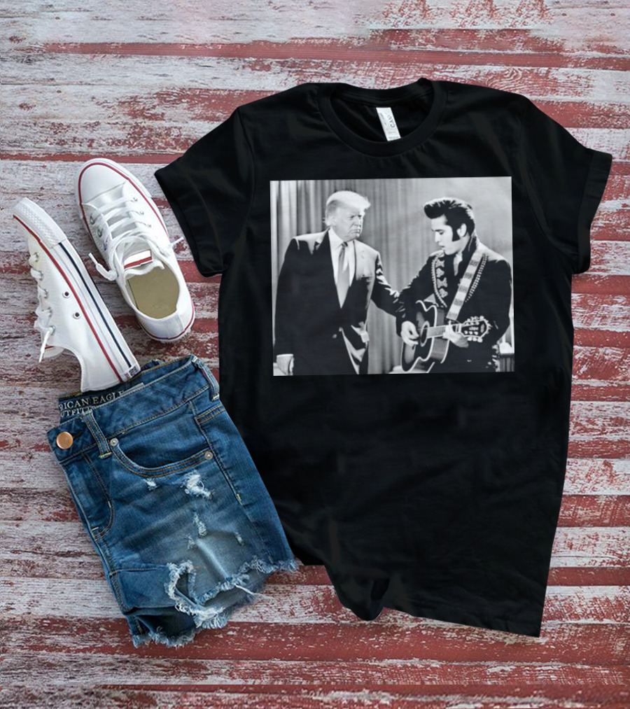 Donald Trump Elvis 2026 Collaboration With Guitar Performance T-Shirt