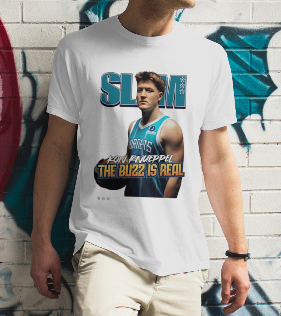 SLAM Kon Knueppel The Buzz Is Real Hornets Basketball T-Shirt