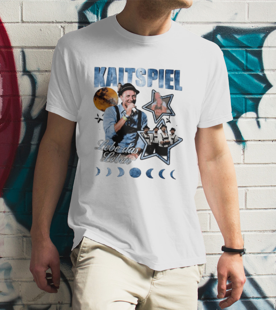 Kaltspiel Lebe Das Leben Moon Phases Band Performance T-Shirt