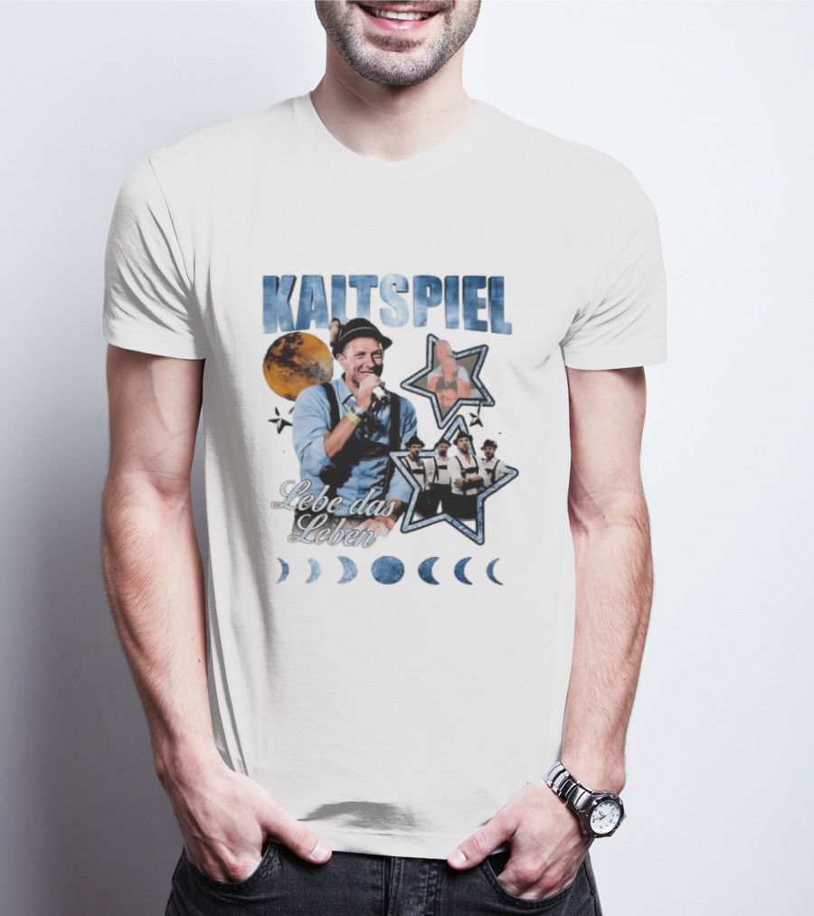Kaltspiel Lebe Das Leben Moon Phases Band Performance T-Shirt