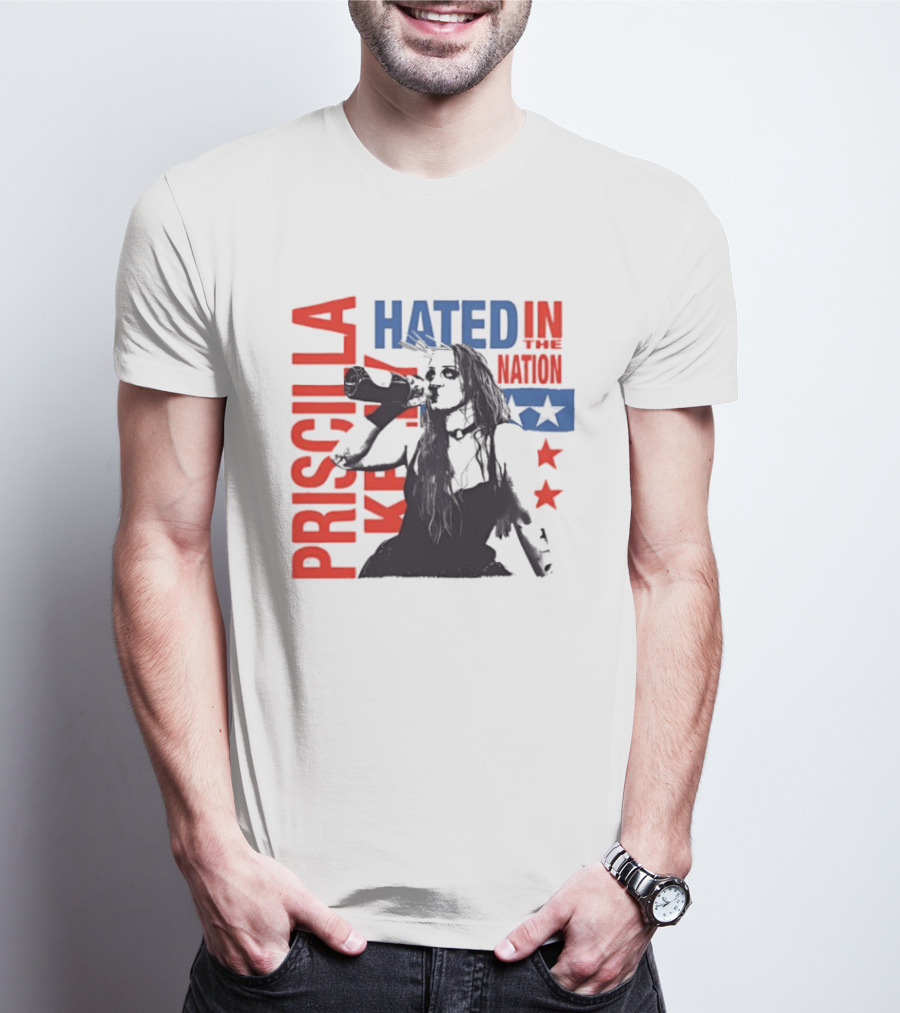 Priscilla Kelly NXT Hated In The Nation Bold Red And Blue T-Shirt
