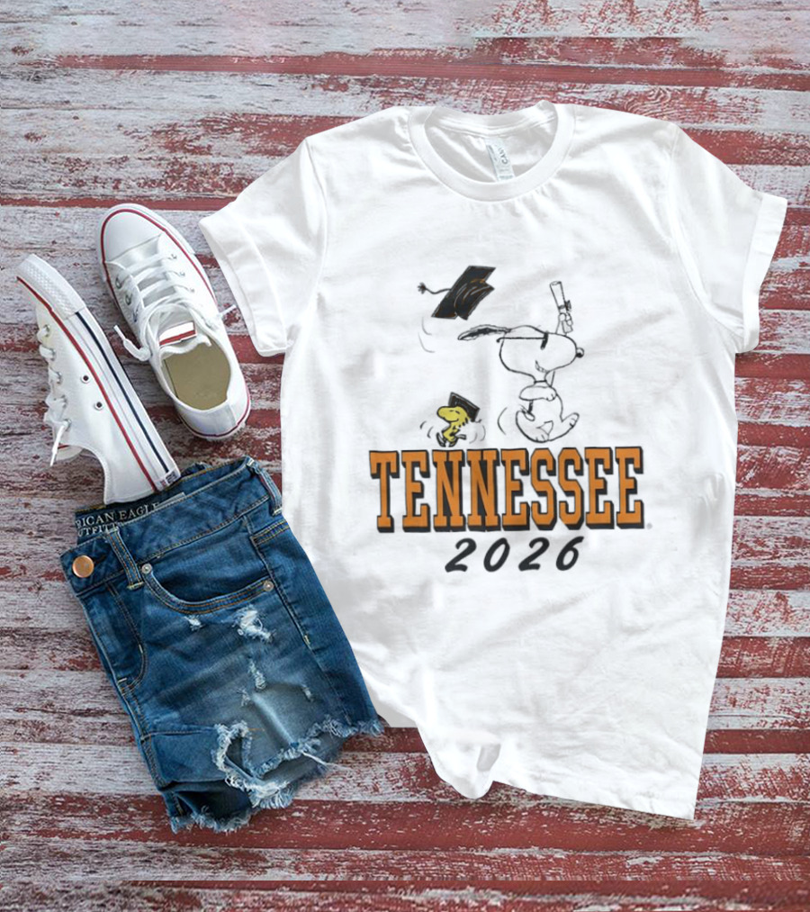 Tennessee 2026 Snoopy Woodstock Graduation University T-Shirt