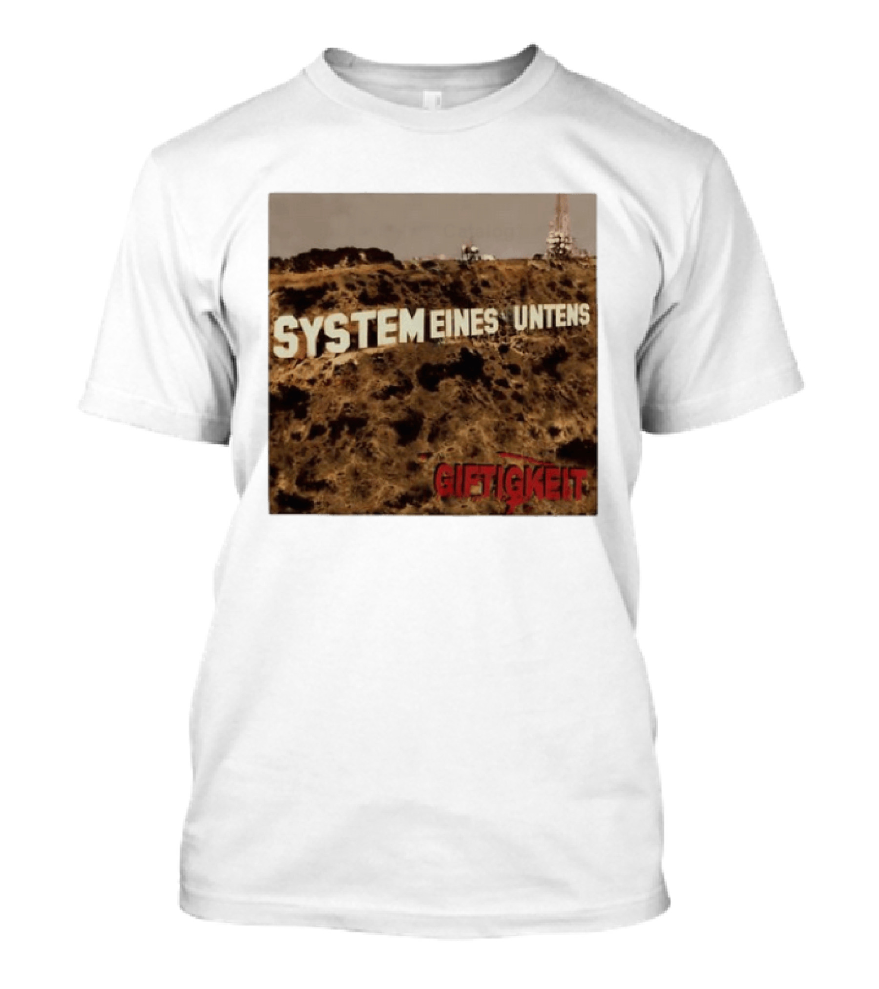 System Eines Untens Gifttigkeit Album Cover Hollywood Sign Spoof T-Shirt