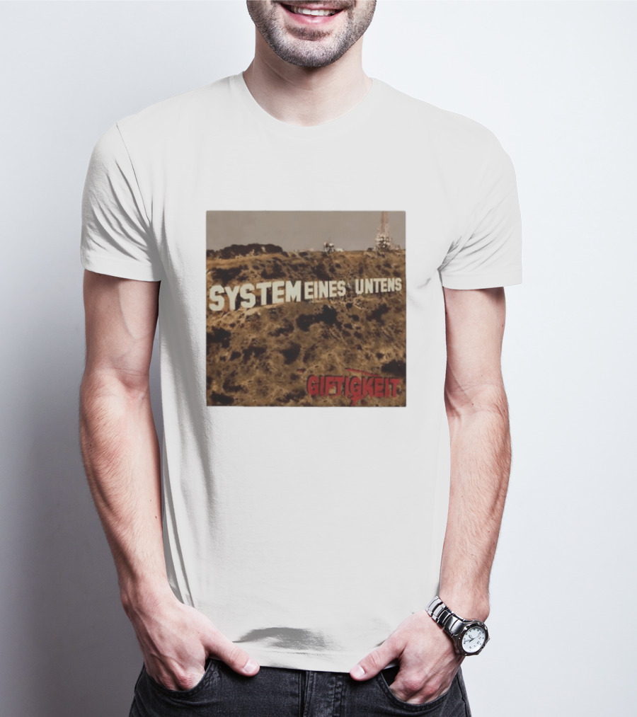 System Eines Untens Gifttigkeit Album Cover Hollywood Sign Spoof T-Shirt