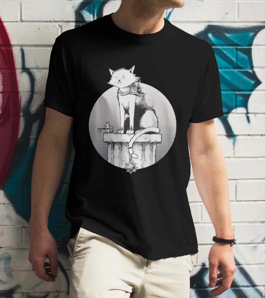 Unlikely Companions White Cat Armor Mouse Weapon Adventure T-Shirt