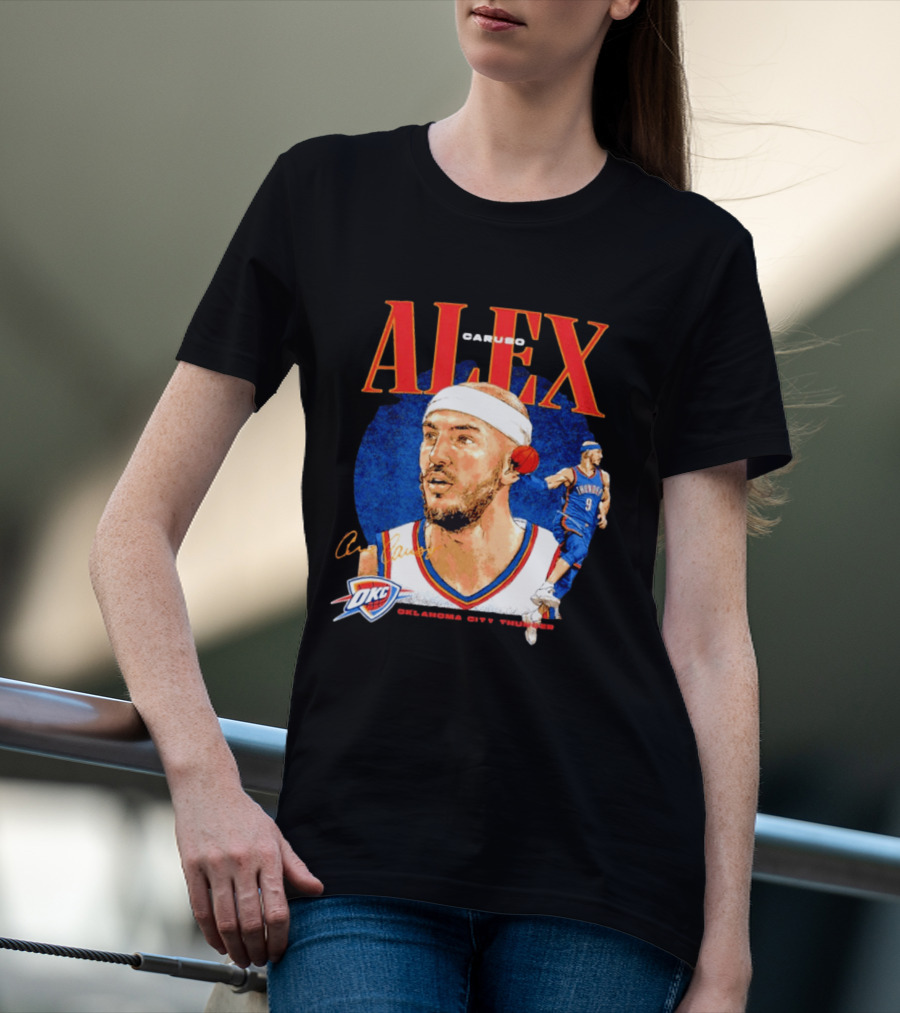 Alex Caruso OKC Thunder Oklahoma City Basketball Player T-Shirt