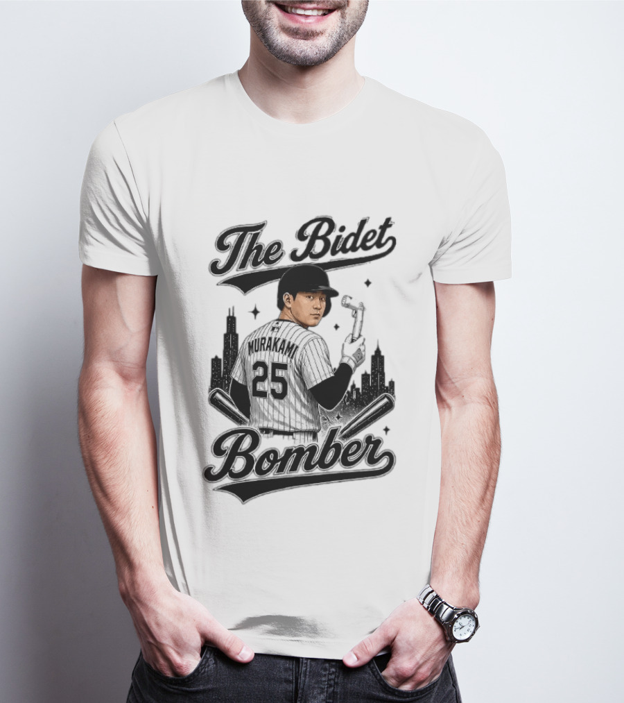 Murakami The Bidet Bomber 25 Baseball City Skyline T-Shirt