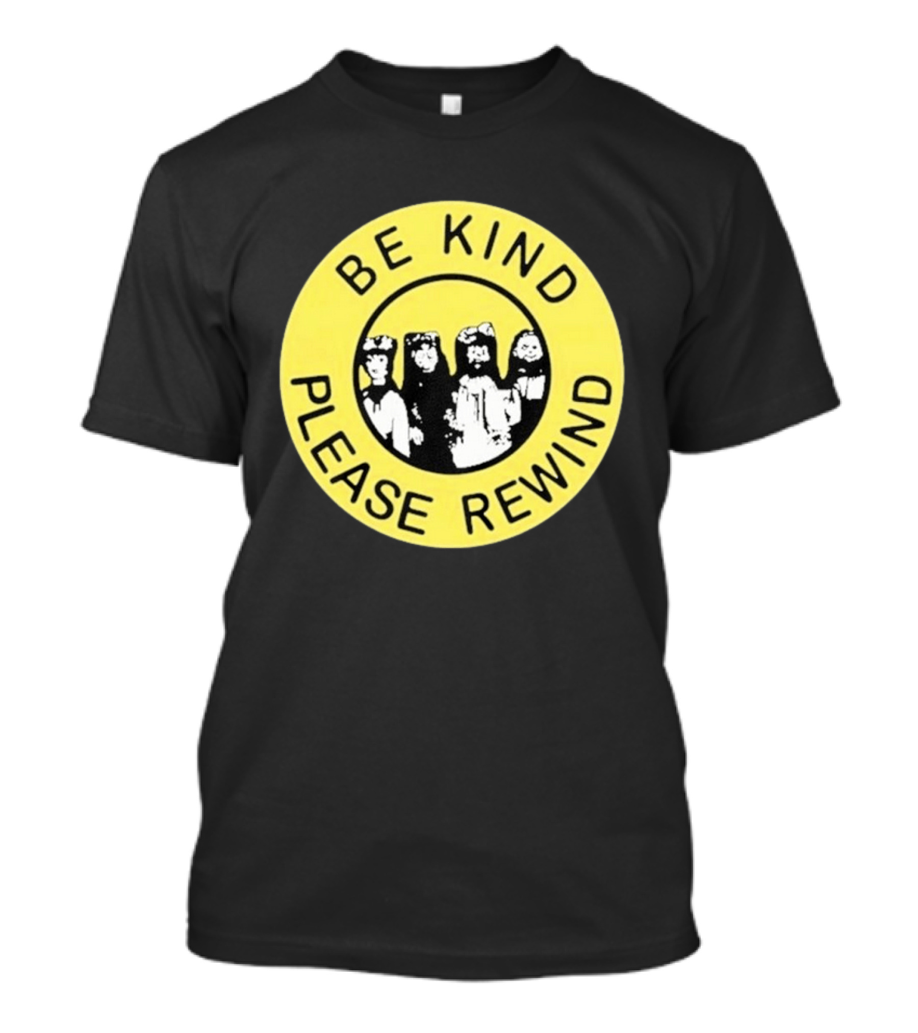 Be Kind Please Rewind Puppet Combo Yellow Circle T-Shirt