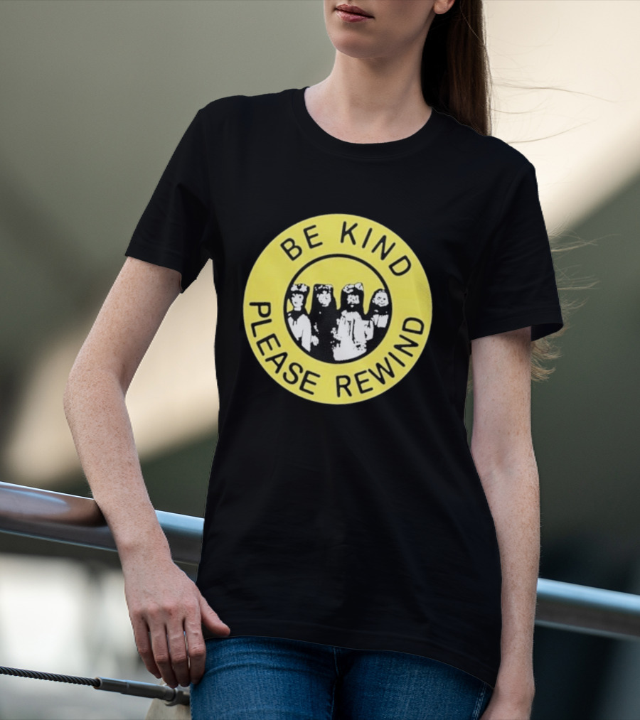 Be Kind Please Rewind Puppet Combo Yellow Circle T-Shirt