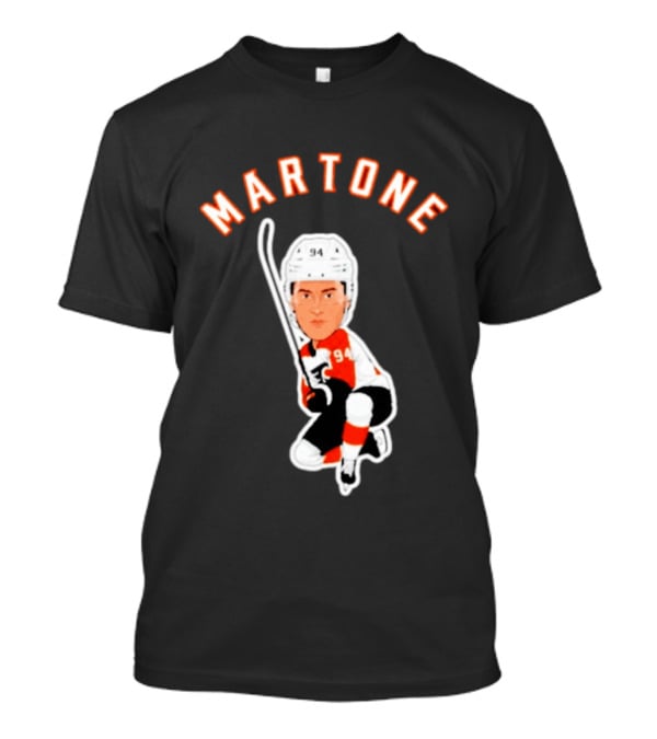 Philadelphia Flyers Porter Martone 94 Hockey Caricature T-Shirt