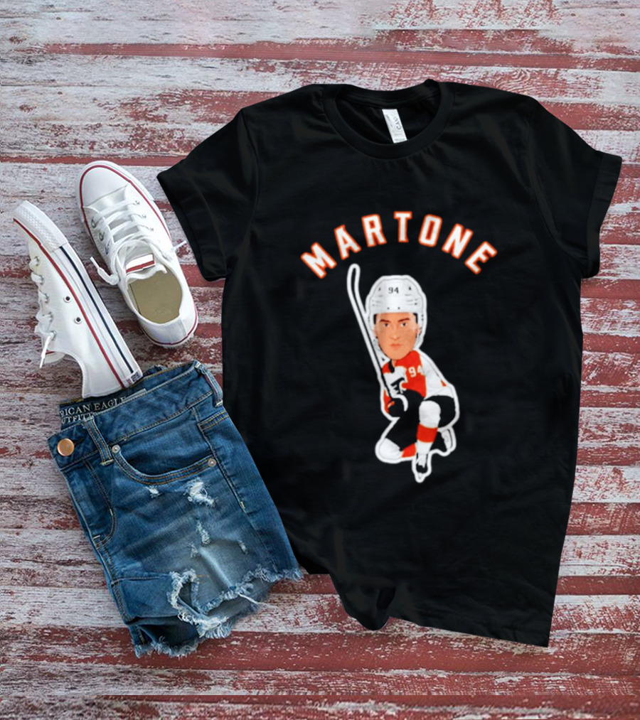 Philadelphia Flyers Porter Martone 94 Hockey Caricature T-Shirt