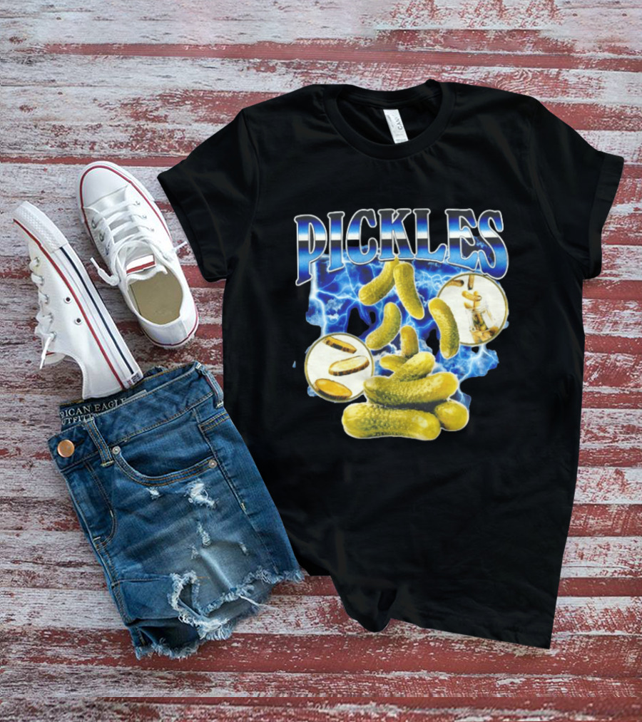 Thunder Pickles Crunch Power Electric Blue Lightning Pickles T-Shirt