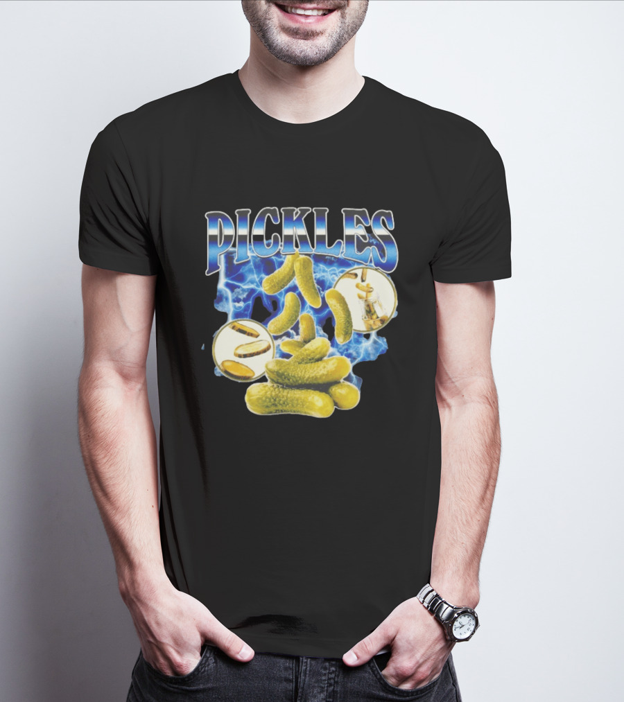 Thunder Pickles Crunch Power Electric Blue Lightning Pickles T-Shirt