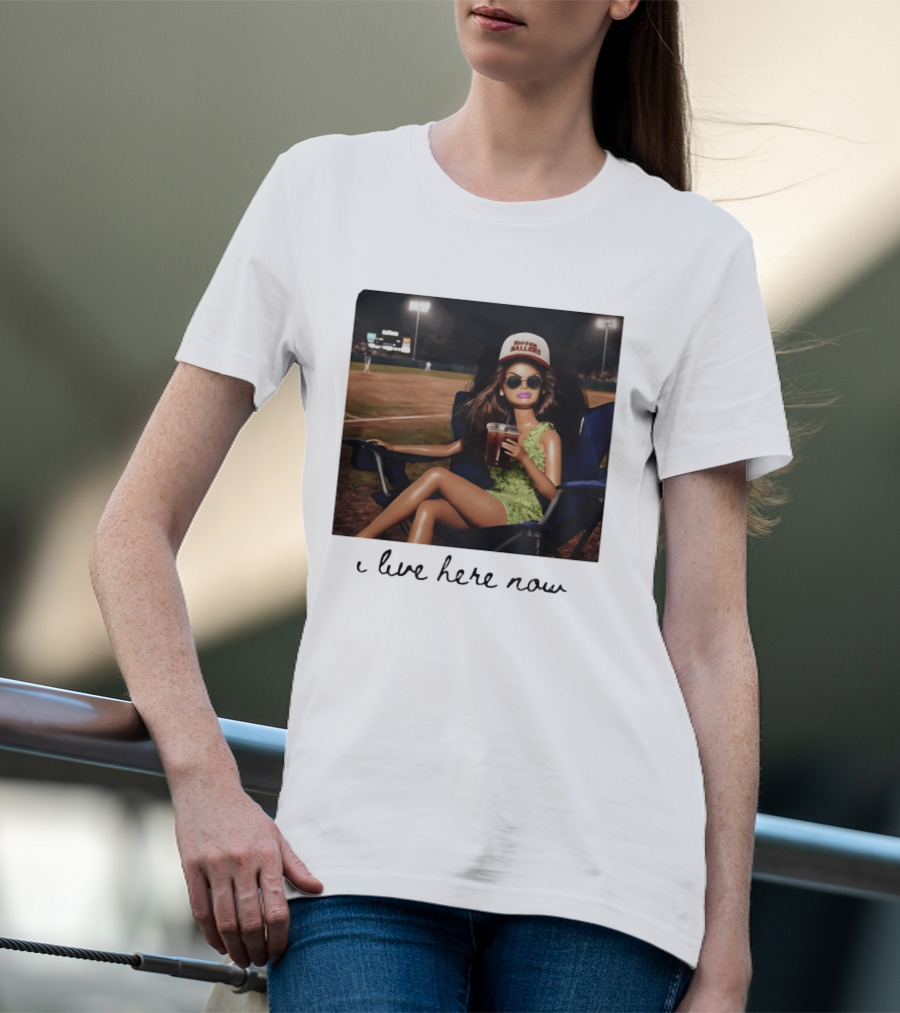 Barbie Doll Baseball Mom Kansas Ballers I Live Here Now T-Shirt