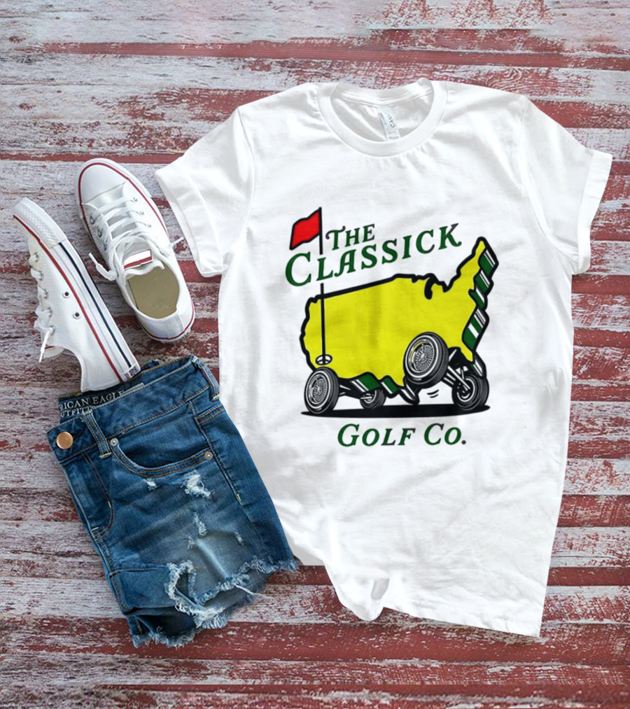 The Classick Golf Co Masters USA Map Golf Cart T-Shirt
