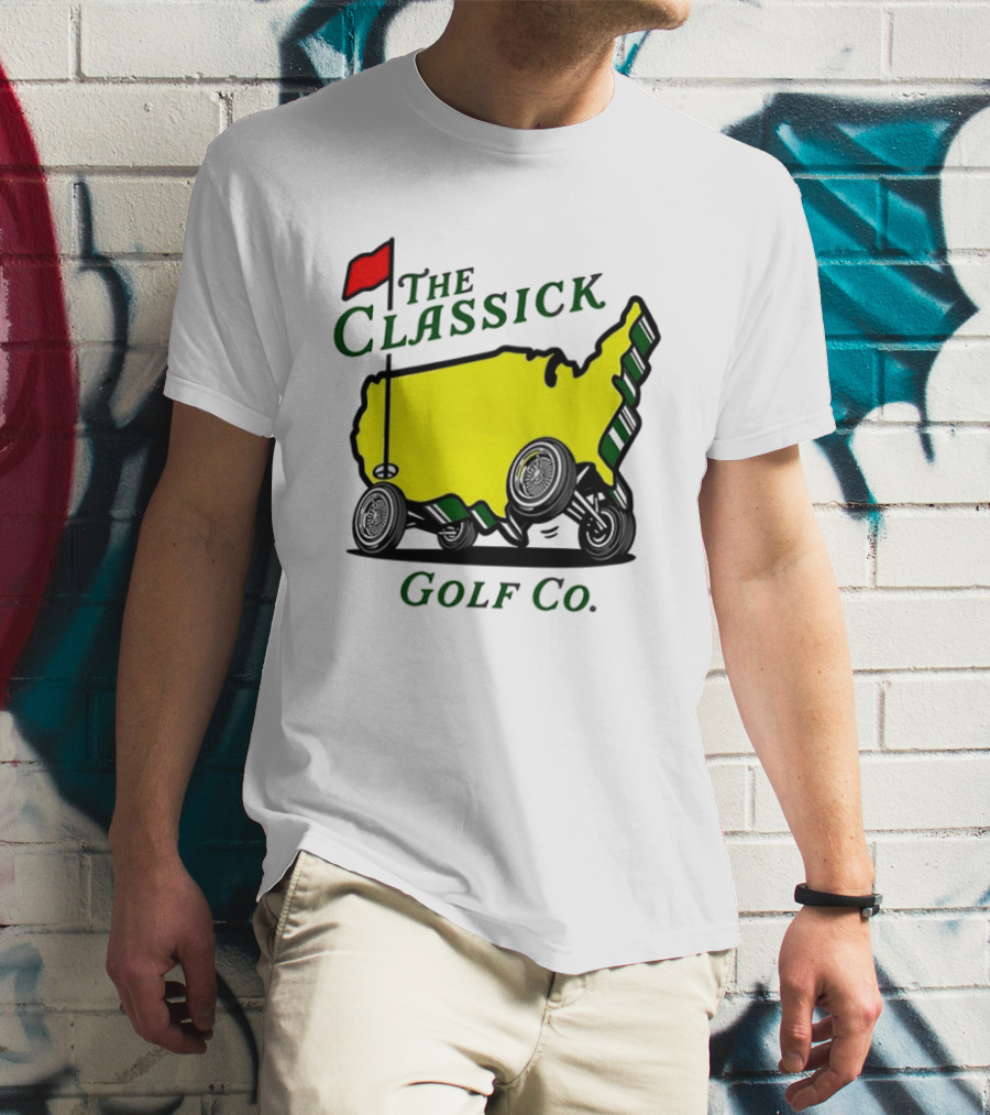 The Classick Golf Co Masters USA Map Golf Cart T-Shirt