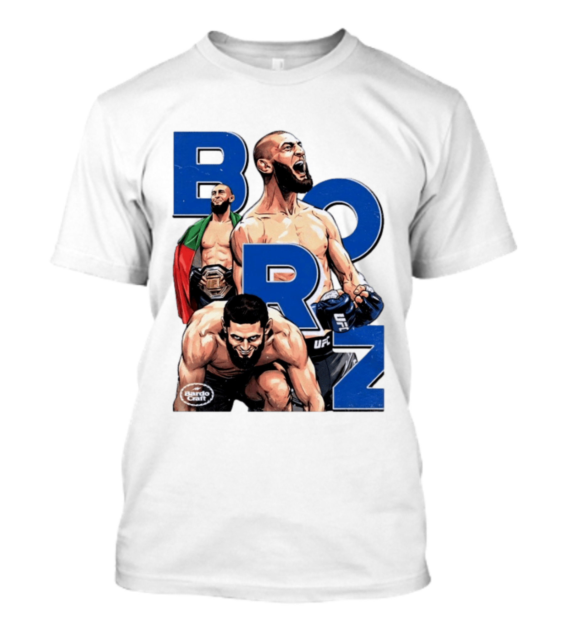 Borz Khamzat Chimaev UFC Fighter Illustrated T-Shirt