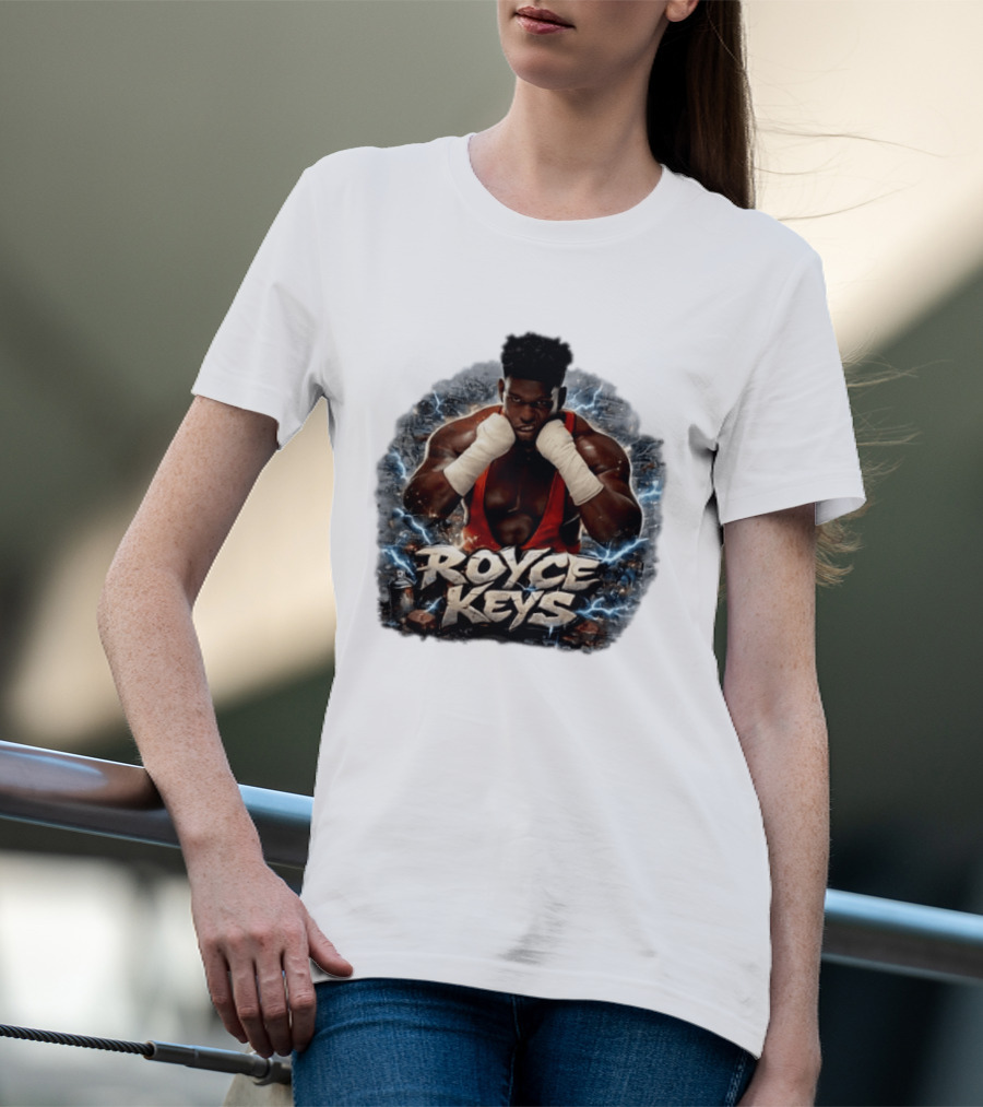 Royce Keys AEW Boxing Pose Lightning T-Shirt