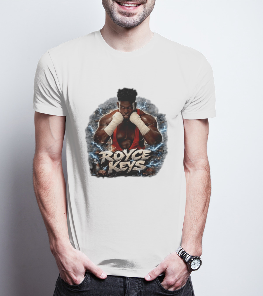 Royce Keys AEW Boxing Pose Lightning T-Shirt
