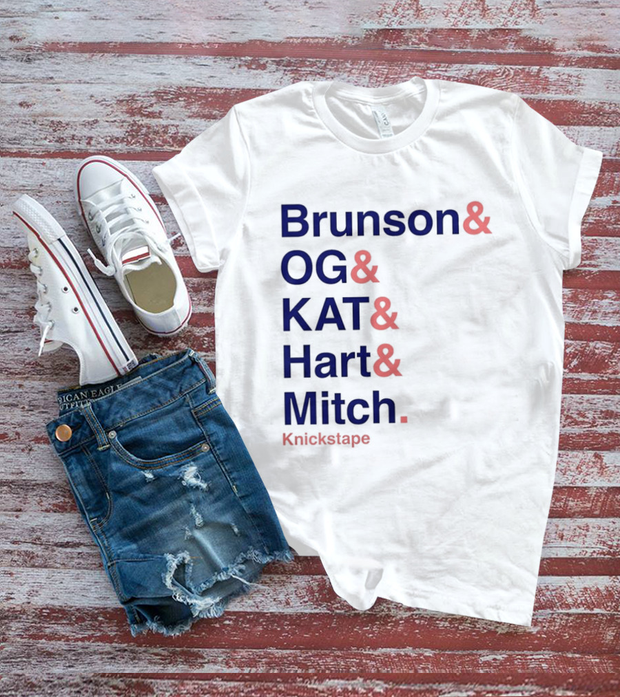 Brunson OG KAT Hart Mitch New York Knicks Knickstape T-Shirt