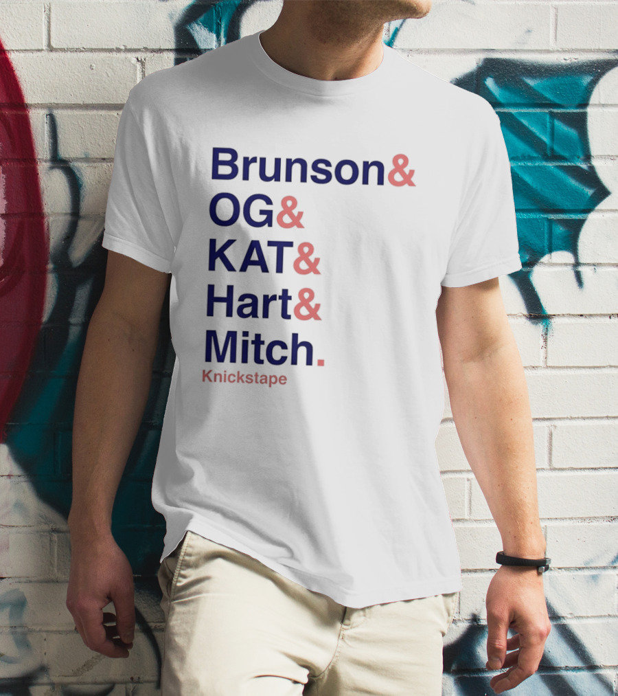Brunson OG KAT Hart Mitch New York Knicks Knickstape T-Shirt