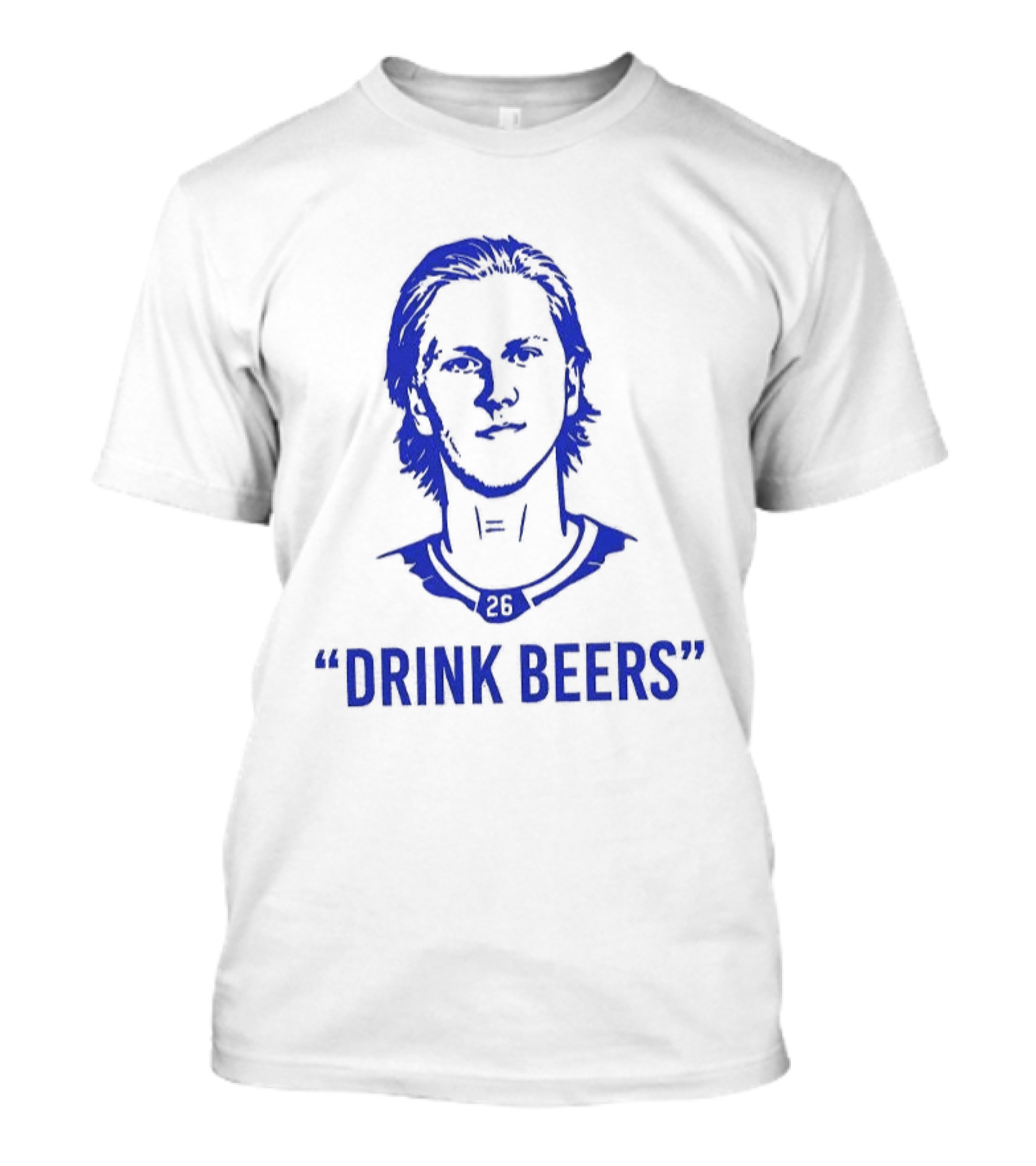 Rasmus Dahlin Drink Beers Blue Sketch T-Shirt