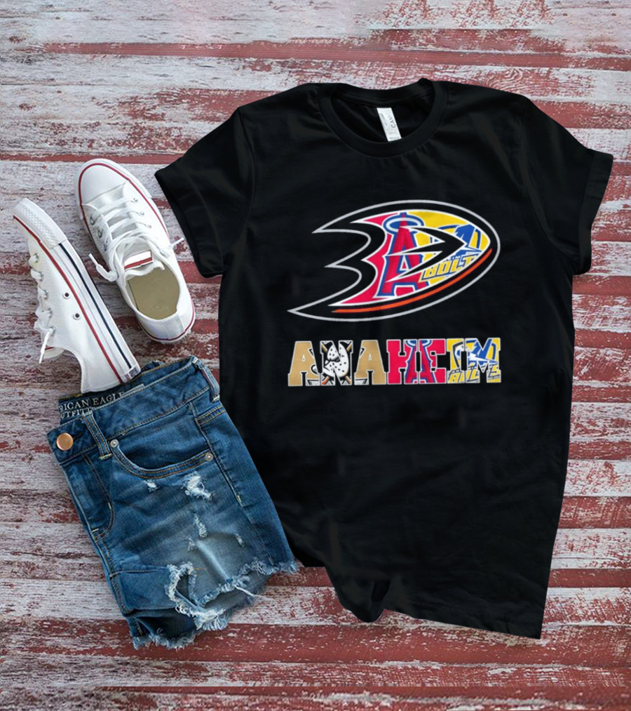 Anaheim Ducks Angels Rams Sports Teams Fan Merchandise T-Shirt