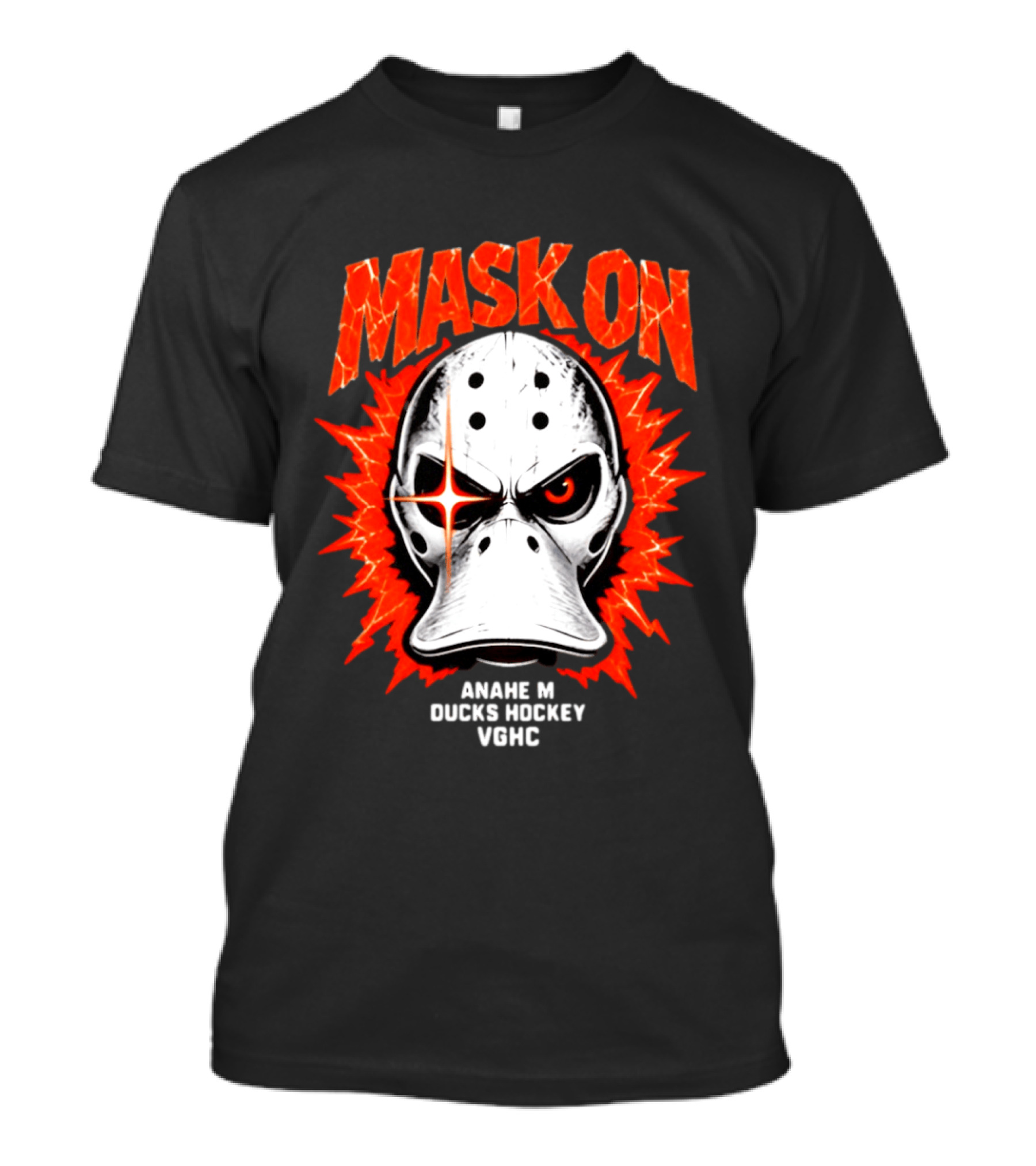 MASK ON Anaheim Ducks Hockey Vonic T-Shirt