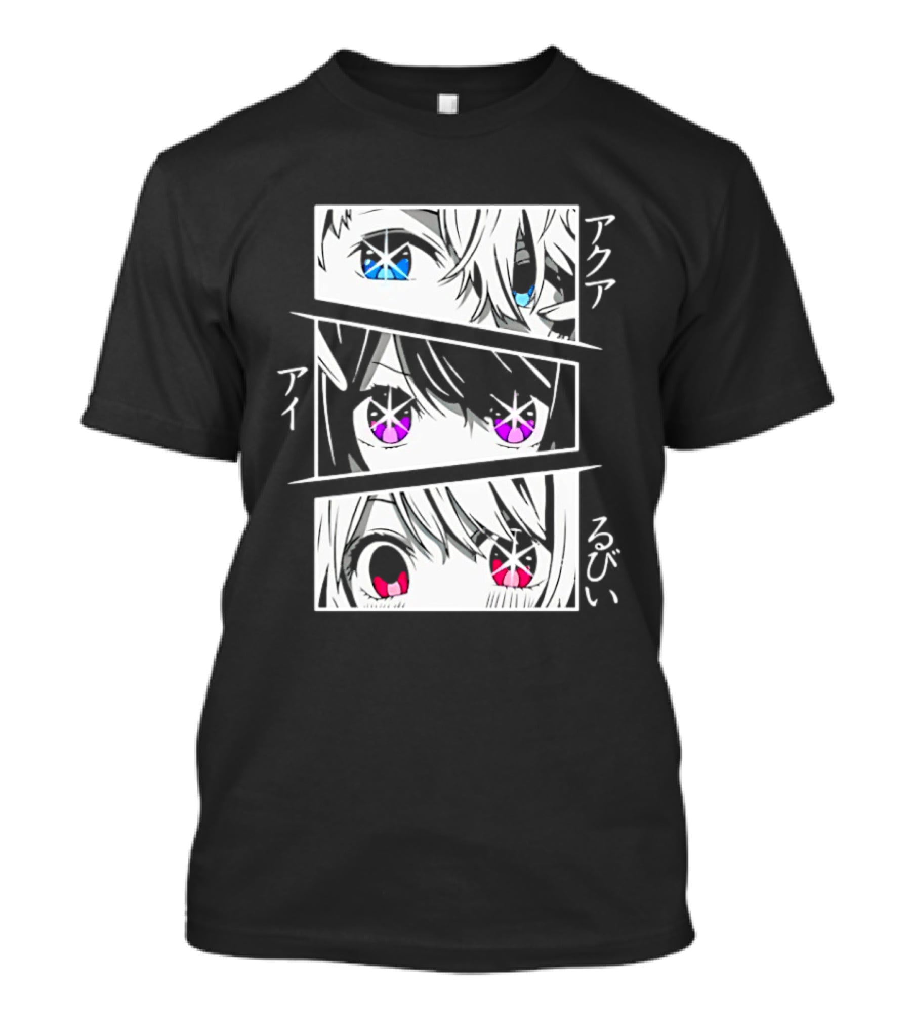 Aqua Ai And Ruby Eyes Oshi No Ko Anime Characters T-Shirt