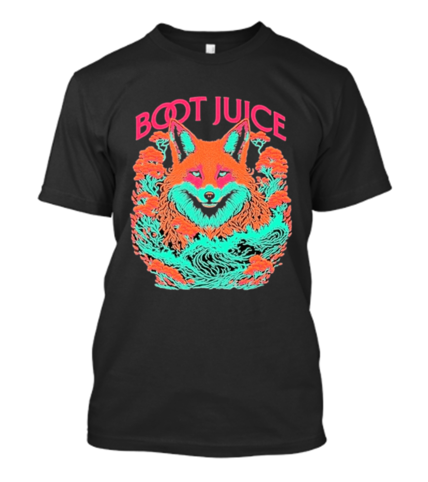 Boot Juice Psychedelic Neon Fox T-Shirt