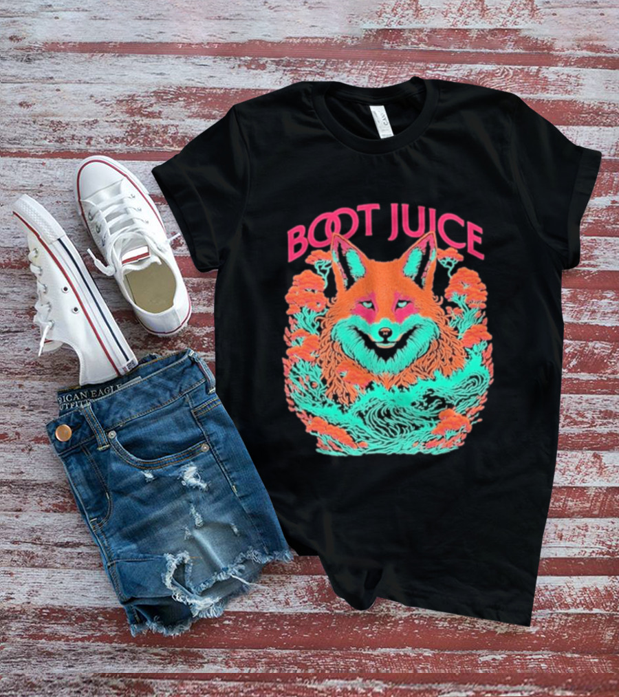 Boot Juice Psychedelic Neon Fox T-Shirt
