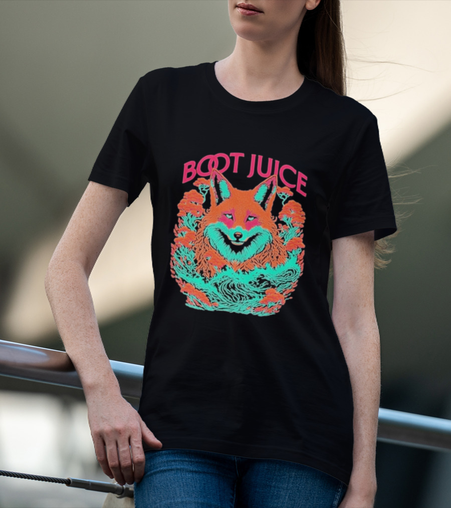Boot Juice Psychedelic Neon Fox T-Shirt