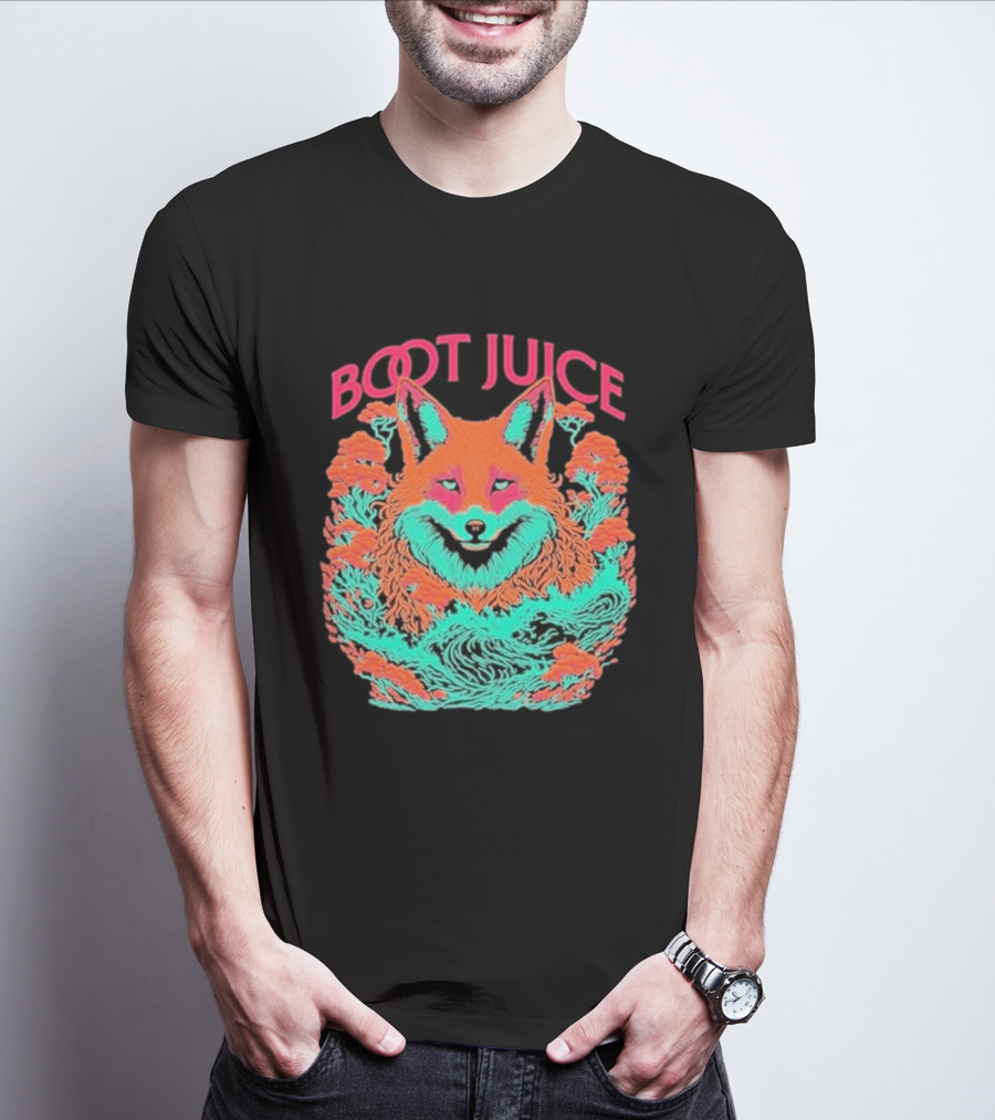 Boot Juice Psychedelic Neon Fox T-Shirt
