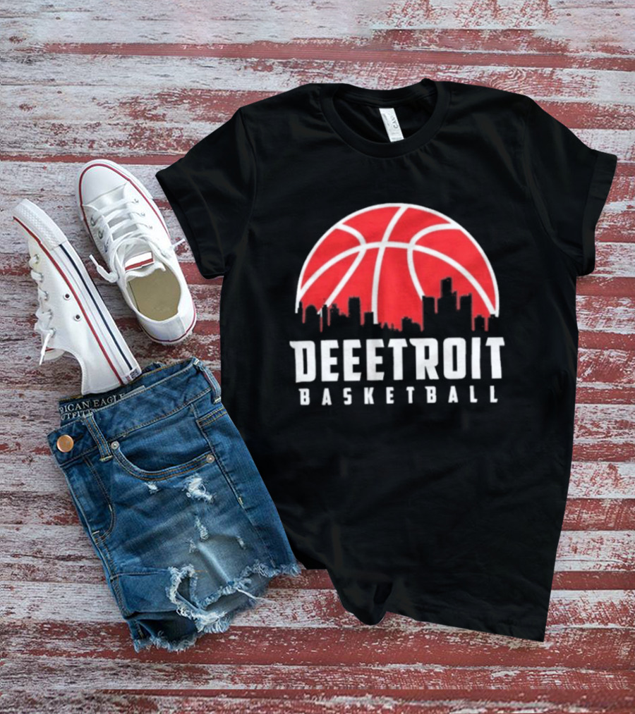 Deeetroit Basketball Cityline Detroit Pistons 2026 T-Shirt