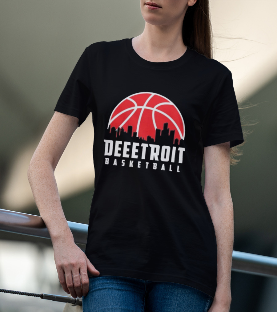 Deeetroit Basketball Cityline Detroit Pistons 2026 T-Shirt